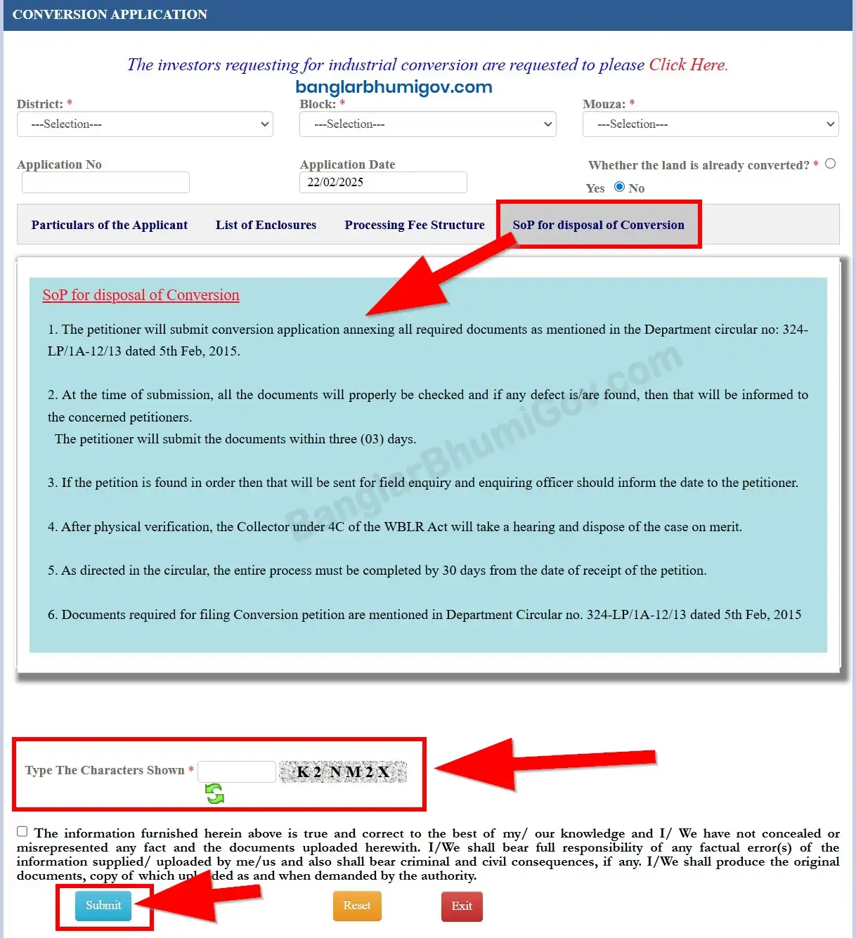 BanglarBhumi Conversion Application SOP for Disposal Conversion 2025