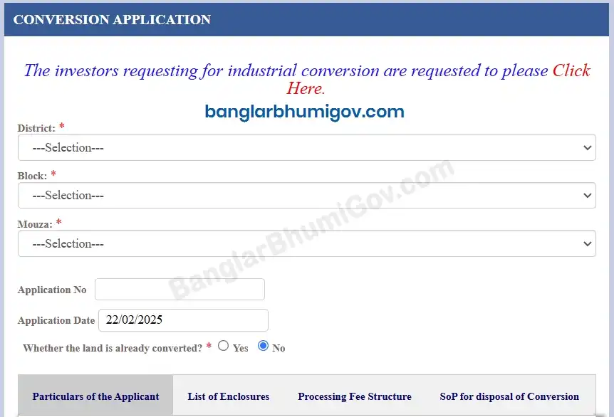BanglarBhumi Conversion Apply 2025