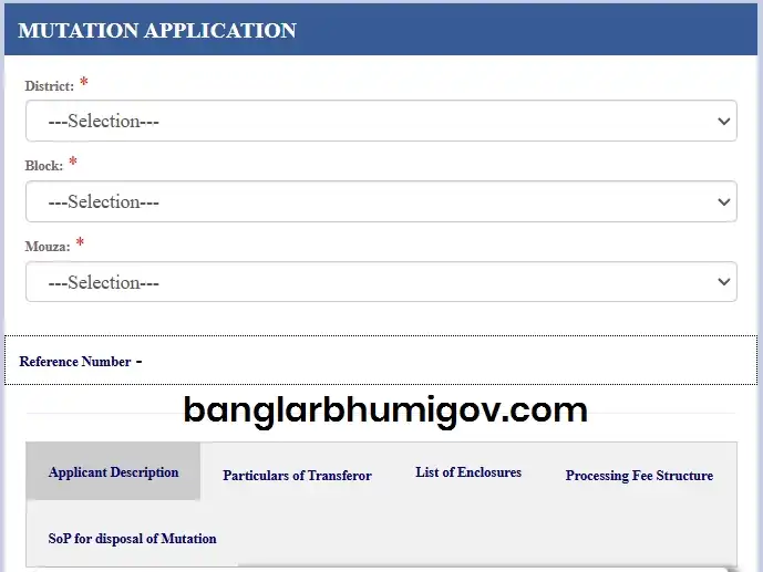 BanglarBhumi Mutation Apply Online 2025